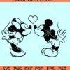 Mickey and Minnie love SVG, Mickey and Minnie kissing svg, Mickey valentine SVG