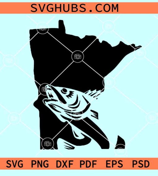 Minnesota Walleye SVG, walleye fishing svg, Minnesota fish svg