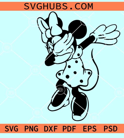 Minnie Mouse dabbing SVG, dabbing Minnie svg, Minnie Mouse svg files