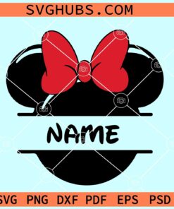 Minnie Mouse name frame SVG, Minnie Mouse monogram svg