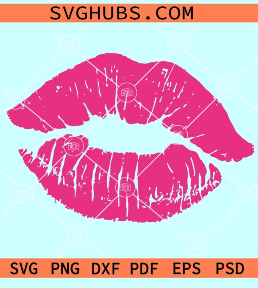 Pink lips SVG, lips svg, kiss svg, Valentines Day svg