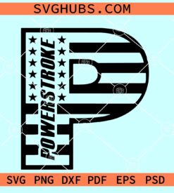 Powerstroke Flag SVG, ford powerstroke svg, ford diesel svg