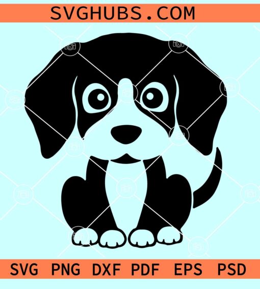 Puppy SVG, Puppy silhouette, cute puppy svg, baby puppy svg