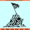 Raising the flag on Iwo Jima svg, USMC memorial svg