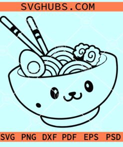 Ramen noodle cartoon SVG, ramen svg, ramen noodles svg