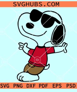 Snoopy Joe Cool SVG, Cool Snoopy SVG, Snoopy SVG files