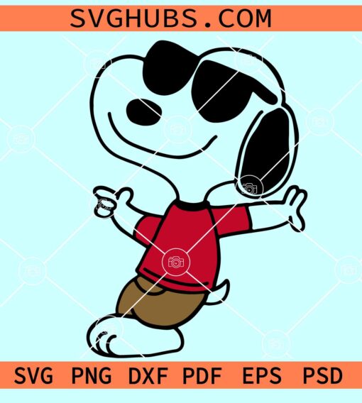 Snoopy Joe Cool SVG, Cool Snoopy SVG, Snoopy SVG files