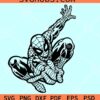 Spiderman black and white SVG, Spiderman outline SVG, Spiderman logo SVG
