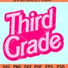 Third Grade Barbie SVG, Barbie back to school svg, Barbie girl svg