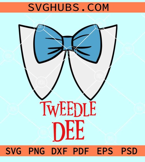 Tweedle dee bow tie SVG, Halloween costume SVG, Tweedle dee svg