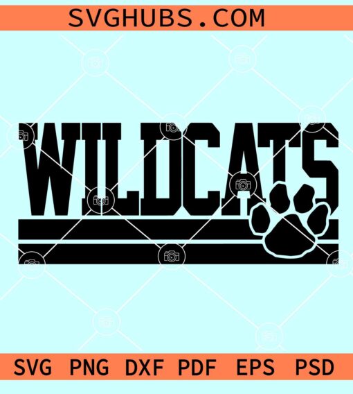 Wildcats svg, Wildcats mascot svg, Wildcats football svg, Wildcat pride SVG