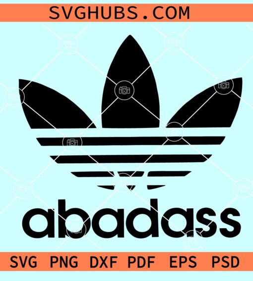 Abadass Adidas SVG, Abadass Cannabis Adidas Logo SVG, Weed Adidas SVG