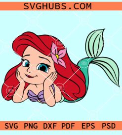 Baby Ariel SVG, Ariel Mermaid Svg, Little Mermaid Svg