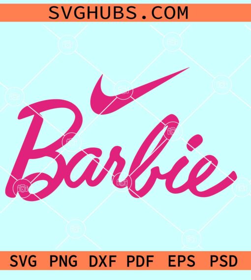 Barbie Nike SVG, Barbie girl Nike logo SVG, Nike Barbie Svg