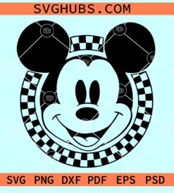 Checkered Mouse SVG, Checkered Mickey Mouse SVG