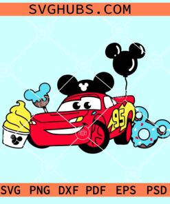 Disney cars snack SVG, Lighting mcqueen cars SVG