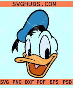 Donald Duck Smiling SVG, Donald Duck Head Face Smiling SVG, Donald Duck SVG