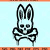 Evil bunny SVG, Bunny Halloween SVG, Bunny skull face SVG