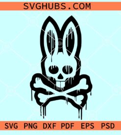 Evil bunny SVG, Bunny Halloween SVG, Bunny skull face SVG