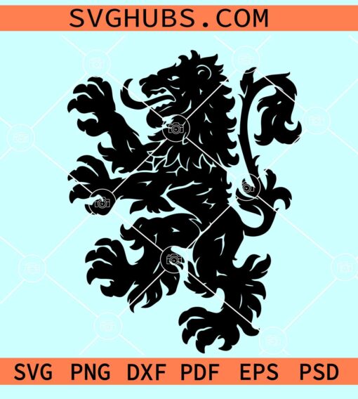 Flemish lion SVG, Flag of Flanders SVG, tattoo idea svg