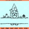 Gnome Monogram SVG, split gnome monogram svg, garden gnome svg