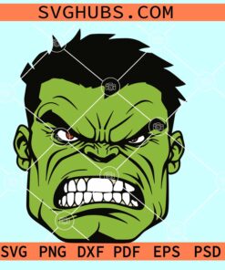 Hulk face SVG, Superhero Hulk svg, Incredible Hulk Face Svg