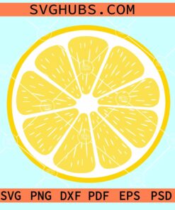 Lemon slice SVG, Lemon SVG, Half lemon SVG