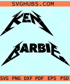 Metal Rock Ken Barbie Logo SVG Barbie And Ken SVG,, Barbie Movie SVG