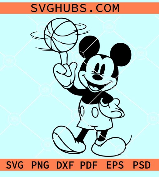 Mickey Basketball SVG, Mickey Plays Basketball Svg, Mickey Mouse Svg