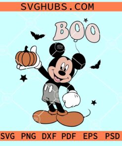 Mickey Halloween Pumpkin SVG, Halloween Mickey SVG Files, Disney Halloween Svg