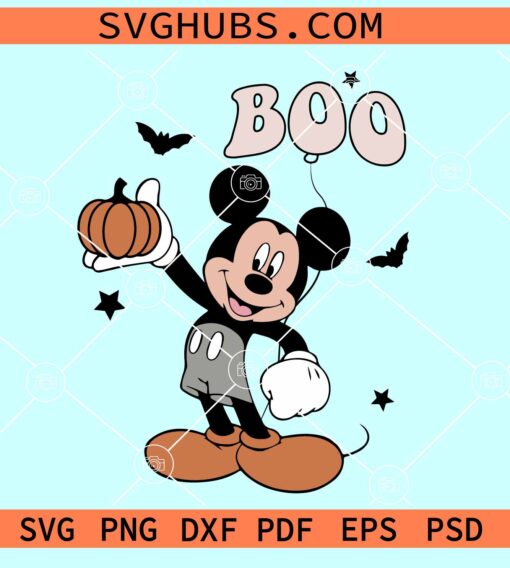 Mickey Halloween Pumpkin SVG, Halloween Mickey SVG Files, Disney Halloween Svg