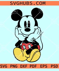 Mickey Mouse Sitting SVG, Mickey SVG, Disney Character SVG, Disneyland SVG