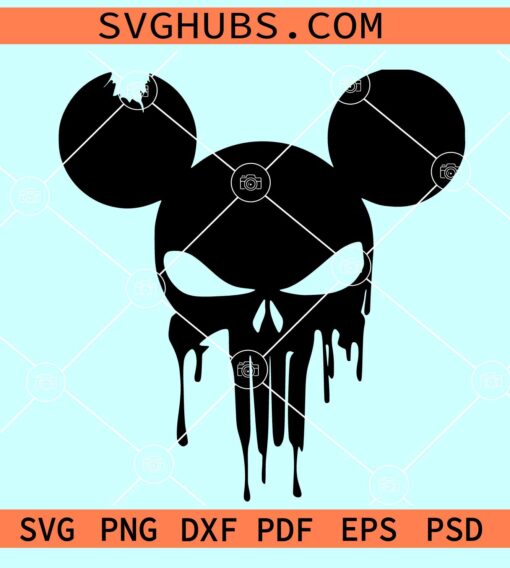 Punisher skull Mickey ears SVG, Punisher Mickey SVG, PNG EPS DXF