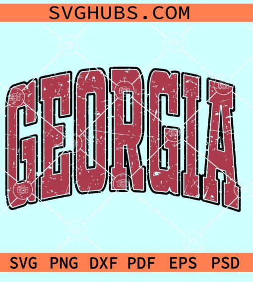 Retro Georgia Varsity font SVG, Georgia SVG, University of Georgia SVG