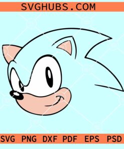 Sonic Face SVG, classic Sonic face SVG, Sonic The Hedgehog SVG
