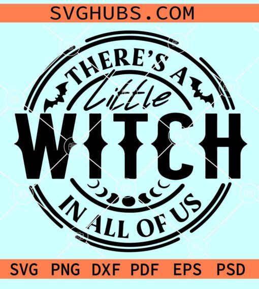 There's A Little Witch in All Of Us SVG, witch quote SVG