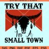 Try that in a small town bull skull SVG, Jason Aldean Bull Skull SVG, Song Lyrics Jason Aldean SVG