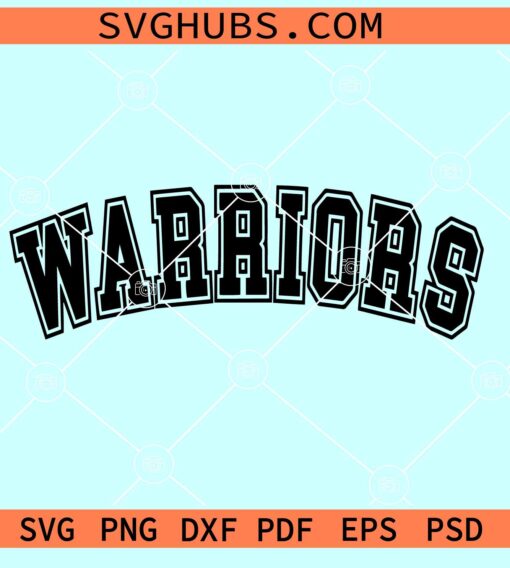 Warriors Mascot SVG, School Sprit SVG, Golden State Warriors SVG, NBA Team SVG