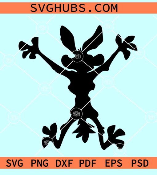 Wile e coyote SVG, Coyote carton SVG, Coyote Splat svg