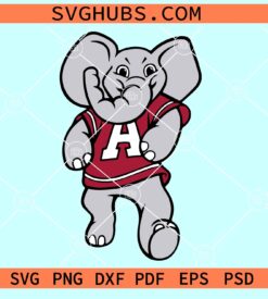 Alabama Elephant SVG, Alabama Crimson Tide elephant SVG, Alabama Crimson Tide SVG