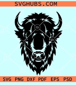 Bison head SVG, American buffalo head SVG, American Bison SVG, Buffalo head SVG