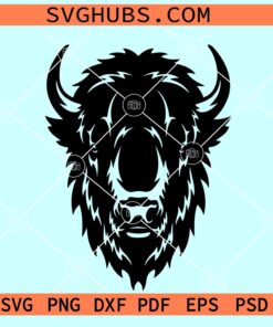 Bison head SVG, American buffalo head SVG, American Bison SVG, Buffalo head SVG