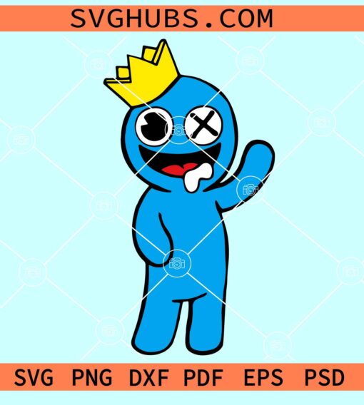 Blue character SVG, Rainbow Friends SVG, Cartoon SVG