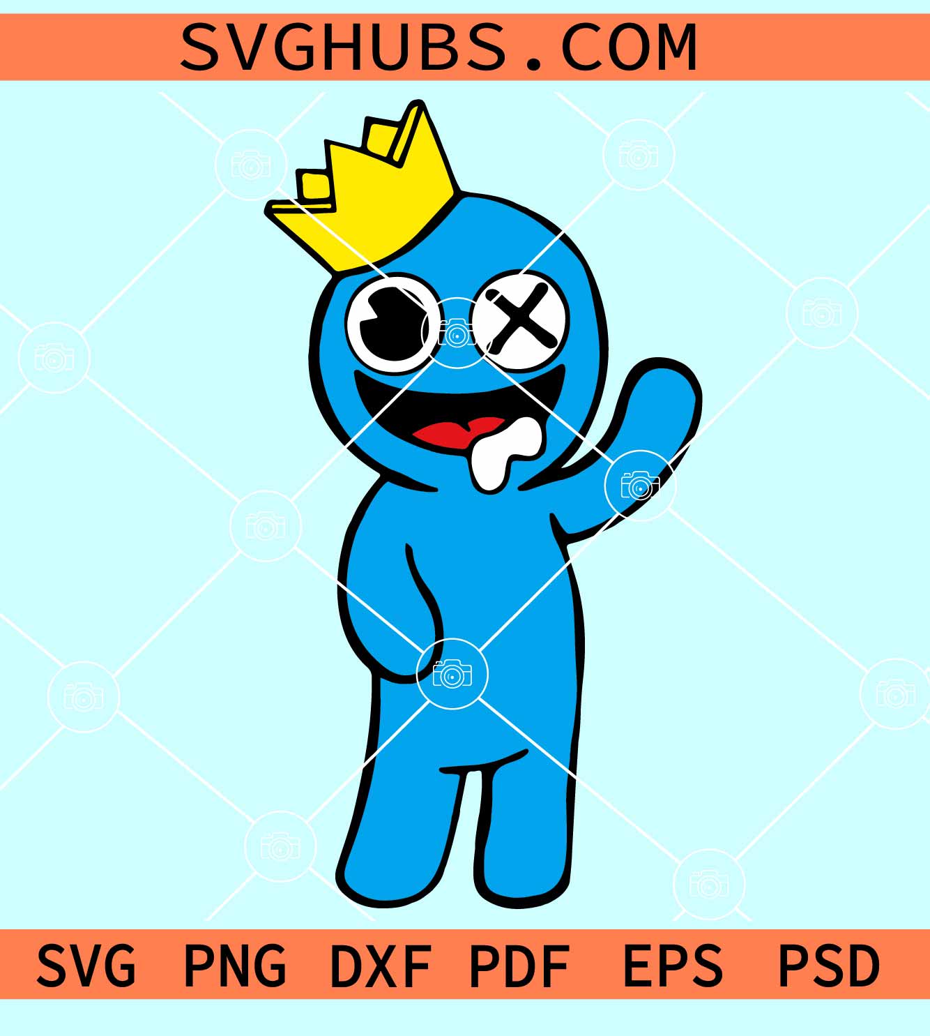 Rainbow Friends Svg, Rainbow Friends Png, Blue Rainbow Frien