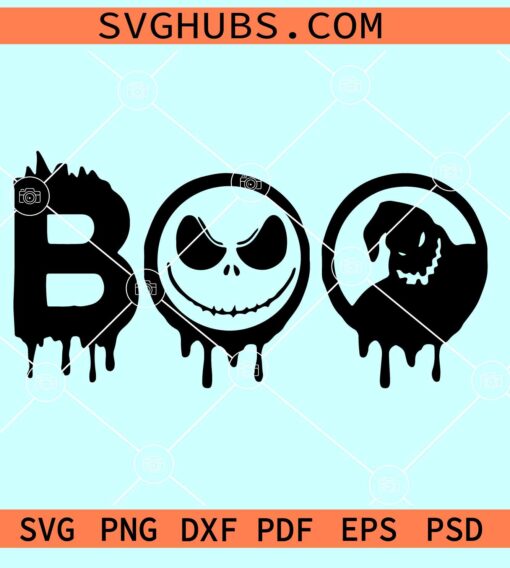 Boo Nightmare before Christmas SVG, Jack Skellington SVG, Ooogie Boogie SVG