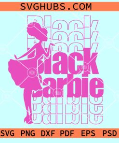 Cute Afro Barbie SVG, Black Barbie doll SVG, Afro Black Barbie SVG