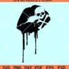 Dripping skull lips SVG, skull on lips SVG, Halloween lips SVG