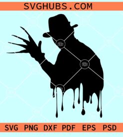 Freddy Krueger dripping SVG, Freddy Krueger SVG, Horror movies SVG