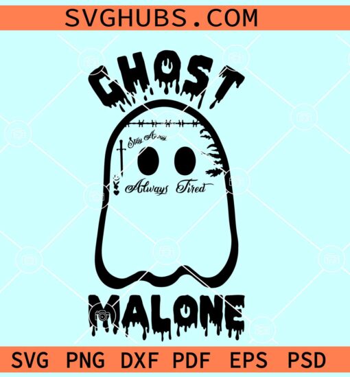 Ghost Malone Halloween SVG, Ghost Malone SVG, funny ghost SVG