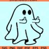Ghost middle finger SVG, funny Halloween SVG, Halloween ghost SVG PNG